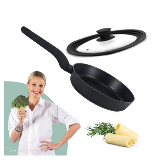 STUTSA | VARMA Patelnia z thermo spot 20 cm + pokrywka silikonowa 3w1