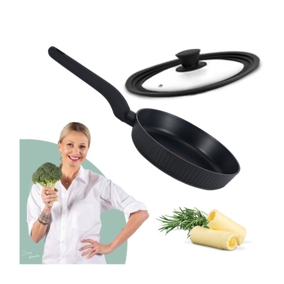 STUTSA | VARMA Patelnia z thermo spot 20 cm + pokrywka silikonowa 3w1