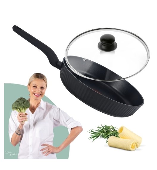 STUTSA | VARMA Patelnia z thermo spot 28 cm + pokrywka uniwersalna