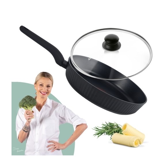 STUTSA | VARMA Patelnia z thermo spot 28 cm + pokrywka uniwersalna