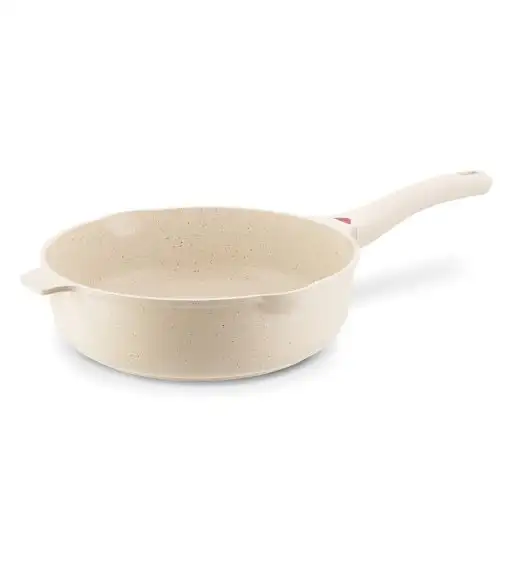 KONIGHOFFER CREAMY MARBLE Patelnia głęboka z pokrywką 28x8,5 cm / indukcja