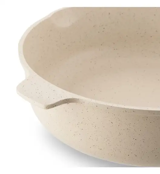 KONIGHOFFER CREAMY MARBLE Patelnia głęboka z pokrywką 28x8,5 cm / indukcja