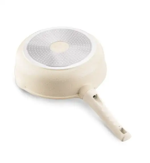 KONIGHOFFER CREAMY MARBLE Patelnia głęboka z pokrywką 28x8,5 cm / indukcja