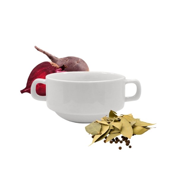 KAIA HOME BASIC Bulionówka flaczarka z uchwytami 220 ml / ceramika