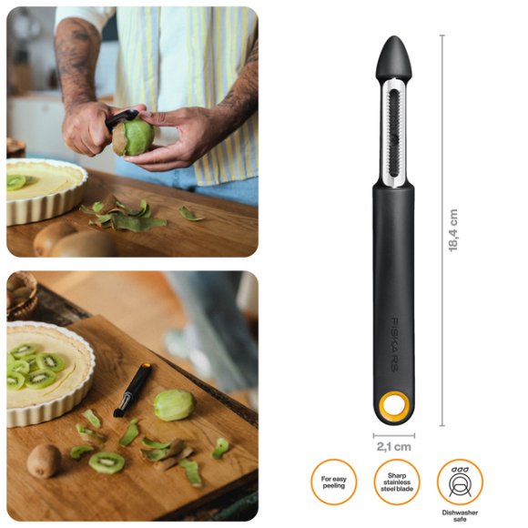 FISKARS FUNCTIONAL FORM 1079961 Obieraczka do owoców z ruchomym ostrzem / stal nierdzewna 