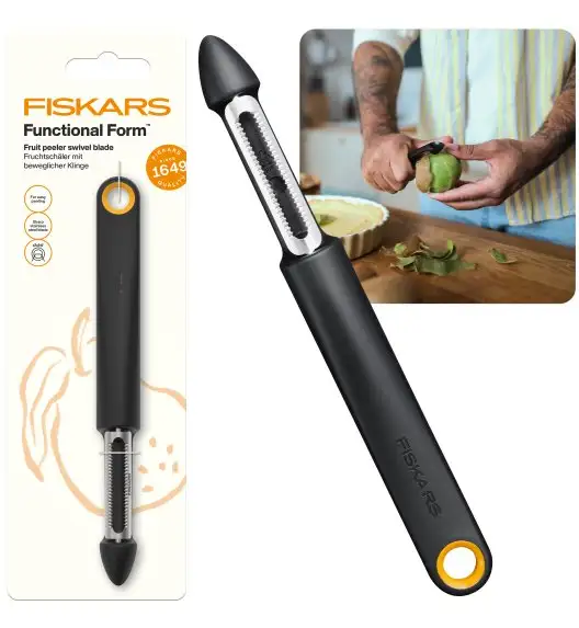 FISKARS FUNCTIONAL FORM 1079961 Obieraczka / skrobaczka do owoców z ruchomym ząbkowanym ostrzem
