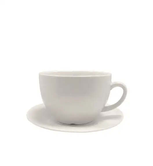 KAIA HOME LINE Filiżanka 300 ml ze spodkiem 14,5 cm / ceramika ecru