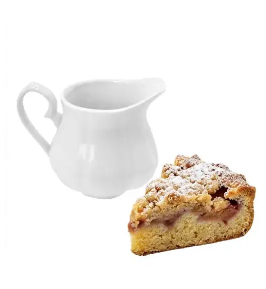 KAIA HOME Dzbanek na mleko 200 ml klasyczny biały / ceramika