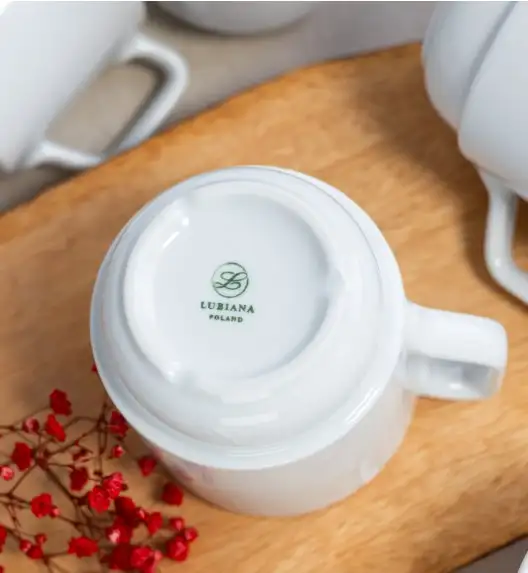 LUBIANA CORONA 0213 Kubek 280 ml | biała porcelana 