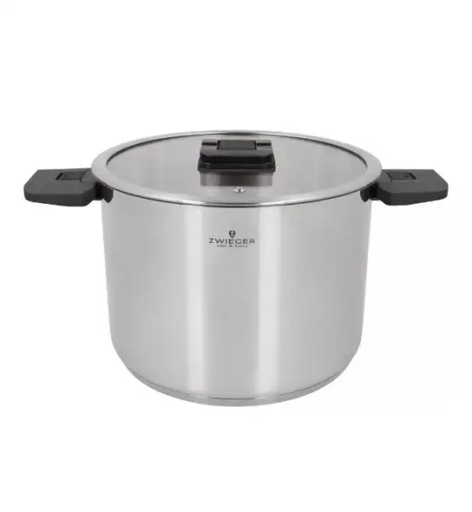 ZWIEGER KOMPACT BLACK Komplet 3 garnków z pokrywkami / stal nierdzewna