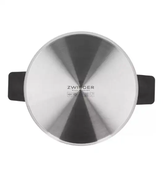 ZWIEGER KOMPACT BLACK Komplet 3 garnków z pokrywkami / stal nierdzewna