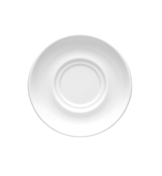 LUBIANA CORONA 0612 Bulionówka 300 ml + spodek 14,5 cm | biała porcelana 