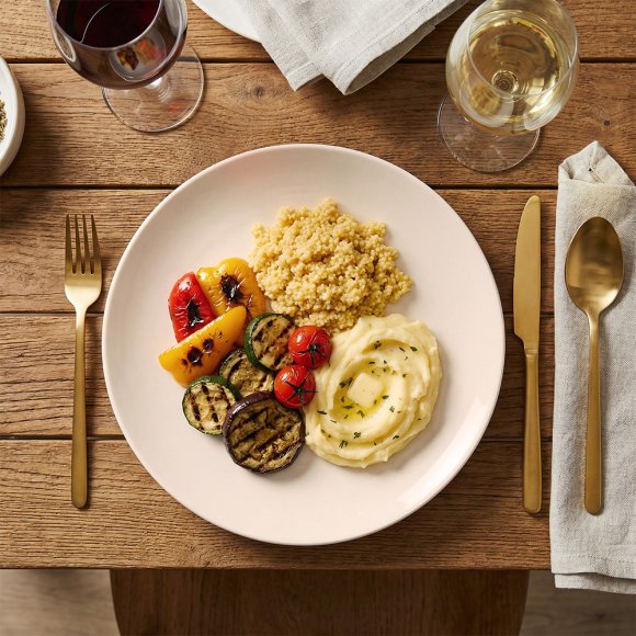 KAIA HOME AURA Talerz obiadowy 26,5 cm / ceramika ecru