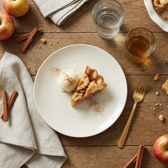 KAIA HOME AURA Talerz deserowy 19,5 cm / ceramika ecru