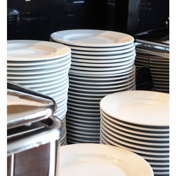 LUBIANA CORONA 0613 Talerz obiadowy 26 cm x 6 sztuk | biała porcelana 