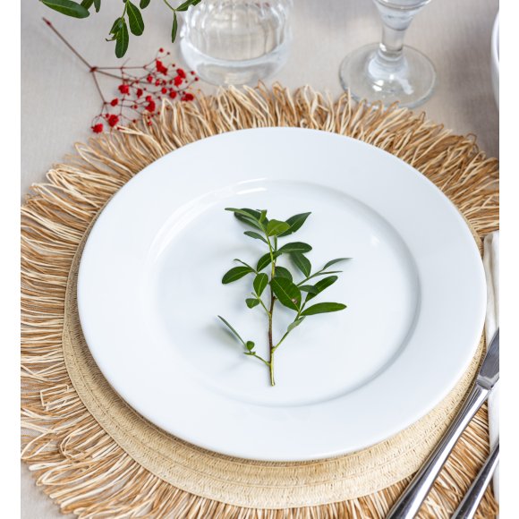 LUBIANA CORONA 0613 Talerz obiadowy 26 cm x 6 sztuk | biała porcelana 