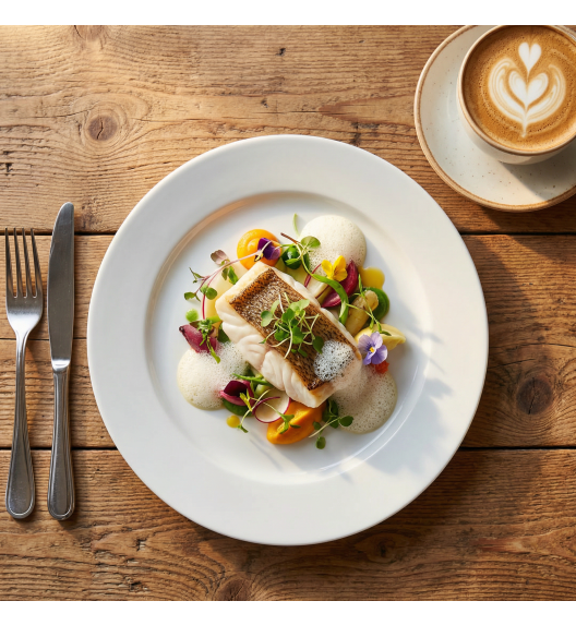 LUBIANA CORONA 0613 Talerz obiadowy 26 cm x 6 sztuk | biała porcelana 