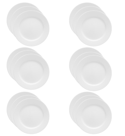 LUBIANA CORONA 0613 Talerz obiadowy 26 cm x 18 sztuk | biała porcelana 