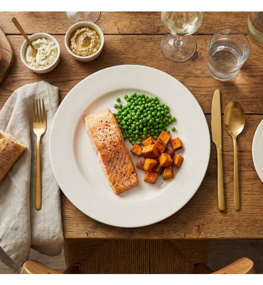 KAIA HOME AURA II Talerz obiadowy 26,5 cm / ceramika ecru