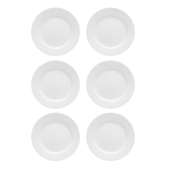 LUBIANA CORONA 0613 Talerz płytki 23,5 cm x 6 sztuk | biała porcelana 