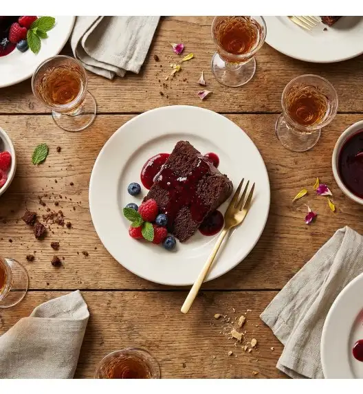 KAIA HOME AURA II Talerz deserowy 17 cm / ceramika ecru