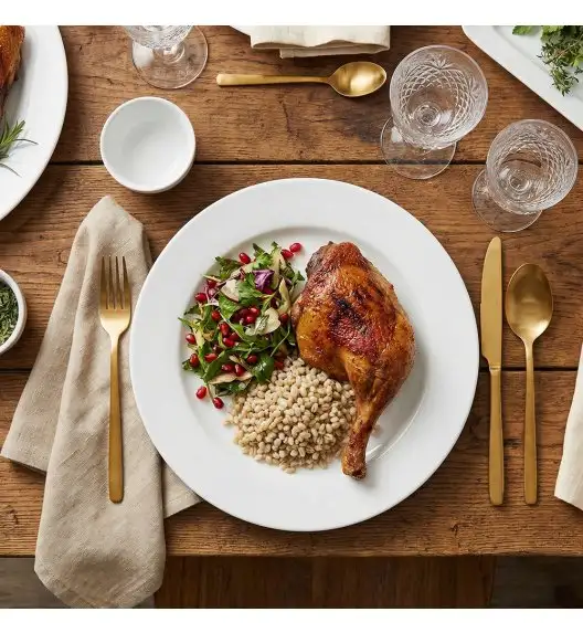 KAIA HOME BASIC Talerz obiadowy 28 cm / biała ceramika