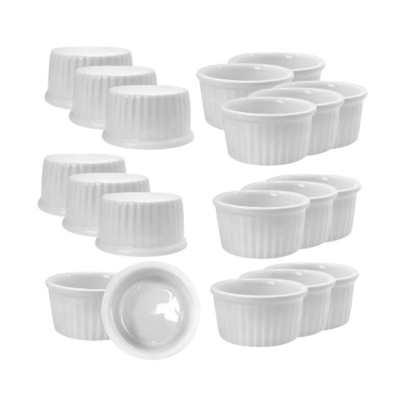 KAIA HOME BASIC CZARKA KOKILKA NACZYNIE RAMEKIN DIPÓWKA DO SOSÓW DIPÓW 50 ML 18 SZTUK