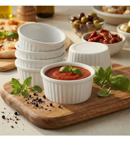 KAIA HOME BASIC CZARKA KOKILKA NACZYNIE RAMEKIN DIPÓWKA DO SOSÓW DIPÓW 50 ML 18 SZTUK