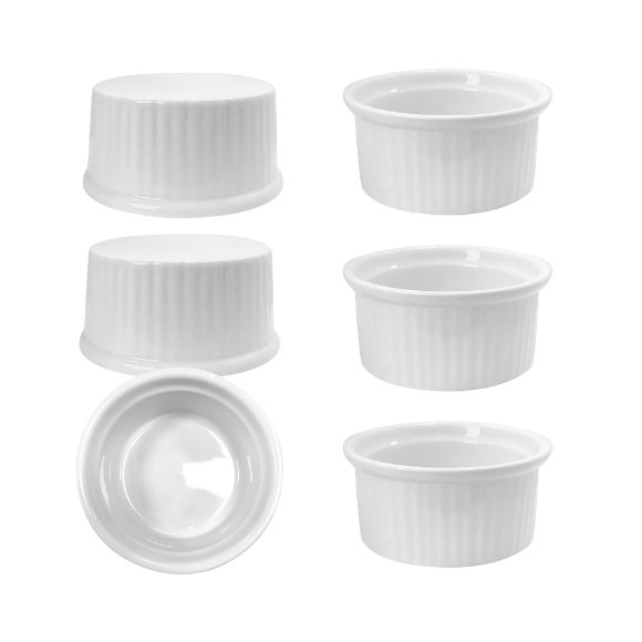 KAIA HOME BASIC Naczynie do serwowania zapiekania czarka ramekin dipówka do sosów 100 ml 6 sztuk / ceramika