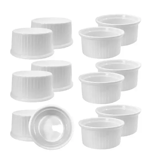 KAIA HOME BASIC Naczynie do serwowania zapiekania czarka ramekin dipówka do sosów 100 ml 12 sztuk / ceramika