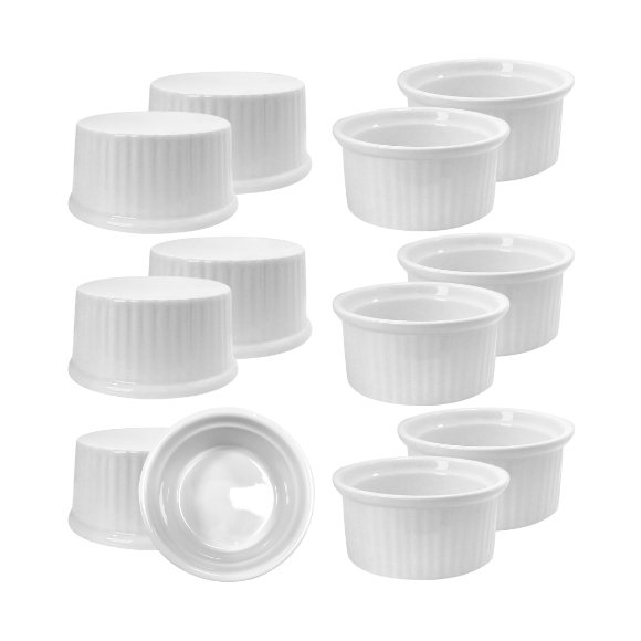 KAIA HOME BASIC Naczynie do serwowania zapiekania czarka ramekin dipówka do sosów 100 ml 12 sztuk / ceramika