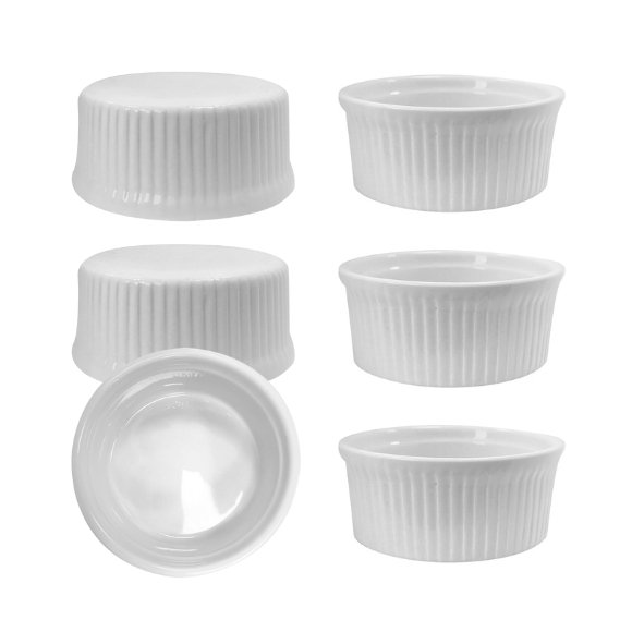 KAIA HOME BASIC Naczynie do zapiekania czarka ramekin 200 ml 6 sztuk / ceramika