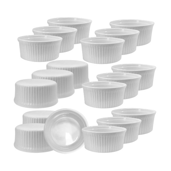 KAIA HOME BASIC Naczynie do zapiekania czarka ramekin 200 ml 18 sztuk / ceramika