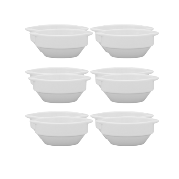 LUBIANA CORONA 0612 Bulionówka 300 ml bez spodka x 12 sztuk | biała porcelana 