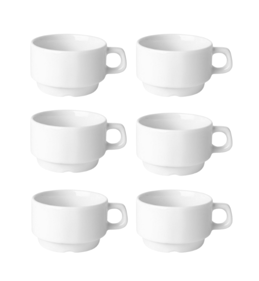 LUBIANA CORONA 0601 Filiżanka niska 200 ml bez spodka x 6 sztuk | porcelana