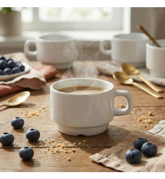 LUBIANA CORONA 0601 Filiżanka niska 200 ml bez spodka x 6 sztuk | porcelana