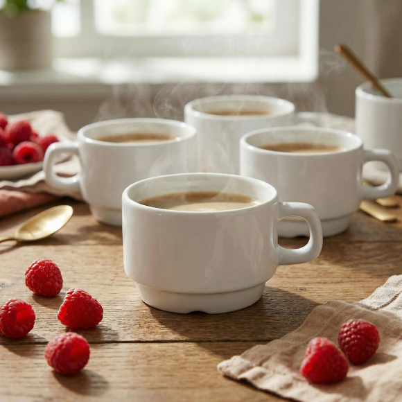 LUBIANA CORONA 0601 Filiżanka niska 200 ml bez spodka x 6 sztuk | porcelana