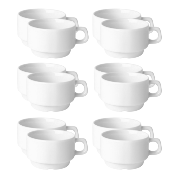 LUBIANA CORONA 0601 Filiżanka niska 200 ml bez spodka x 12 sztuk | porcelana