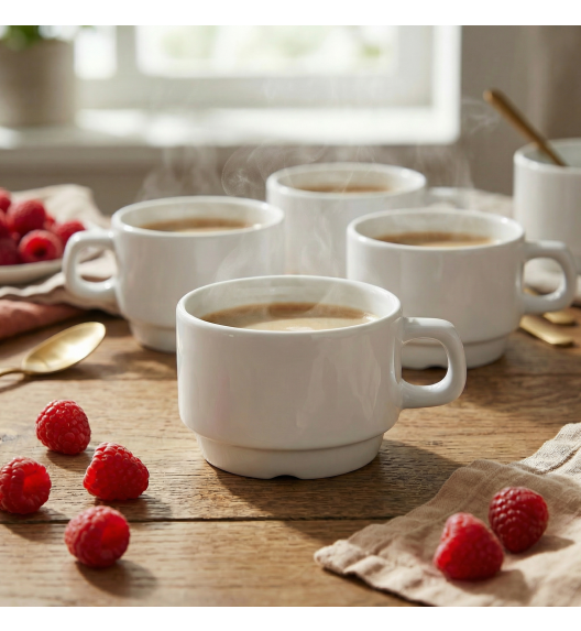 LUBIANA CORONA 0601 Filiżanka niska 200 ml bez spodka x 18 sztuk | porcelana