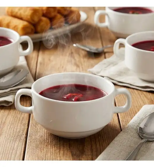 KAIA HOME BASIC Bulionówka flaczarka z uchwytami 220 ml 18 sztuk / ceramika