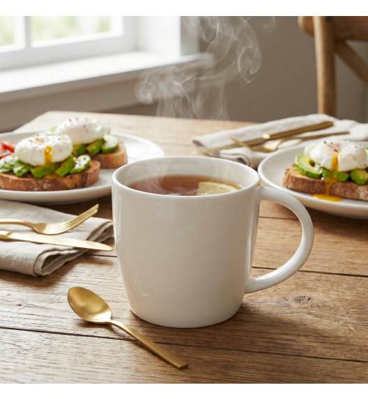 KAIA HOME AURA Kubek duży jumbo 600 ml 6 sztuk / ceramika ecru