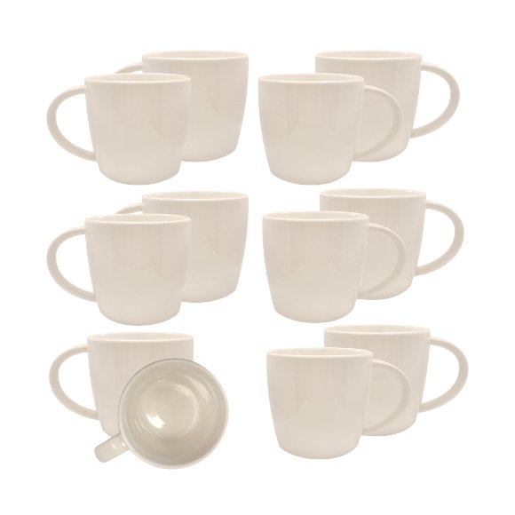 KAIA HOME AURA Kubek duży jumbo 600 ml 12 sztuk / ceramika ecru