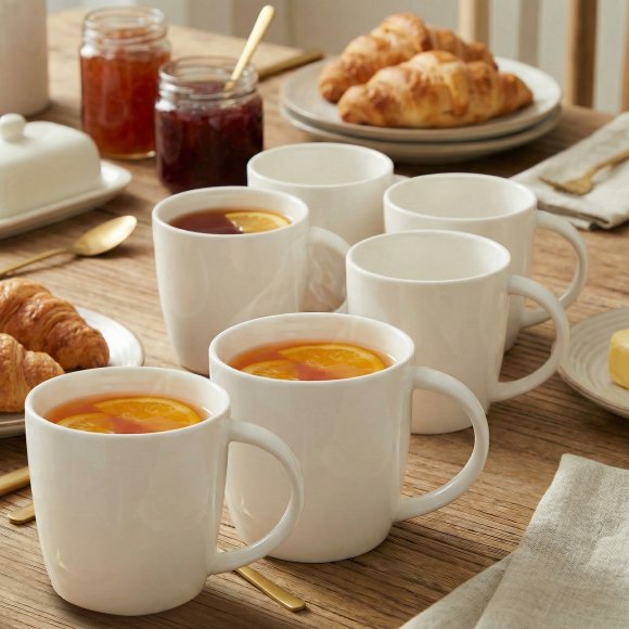 KAIA HOME AURA Kubek duży jumbo 650 ml 12 sztuk / ceramika ecru