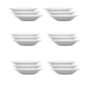 LUBIANA CORONA 0612 Talerz głęboki 22,5 cm x 18 sztuk  | biała porcelana 
