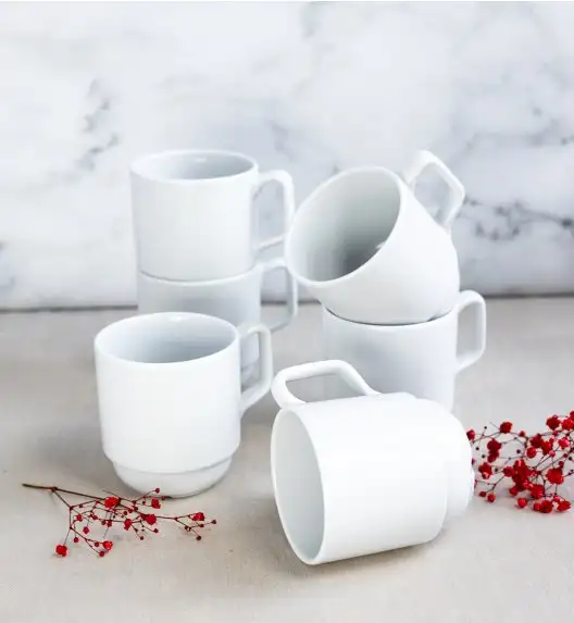 LUBIANA CORONA 0213 Kubek 280 ml | biała porcelana x 12 sztuk