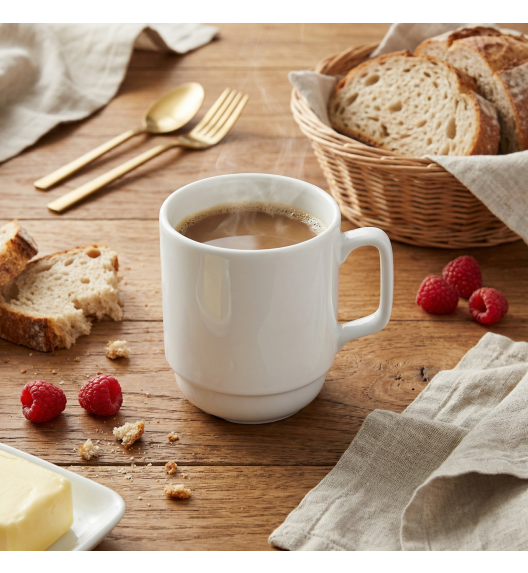 LUBIANA CORONA 0213 Kubek 280 ml | biała porcelana x 12 sztuk