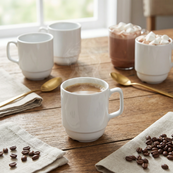 LUBIANA CORONA 0213 Kubek 280 ml | biała porcelana x 12 sztuk