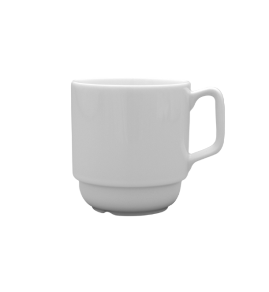 LUBIANA CORONA 0213 Kubek 280 ml | biała porcelana x 12 sztuk