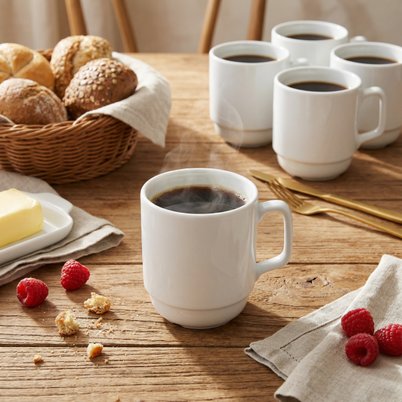 LUBIANA CORONA 0213 Kubek 280 ml | biała porcelana x 18 sztuk