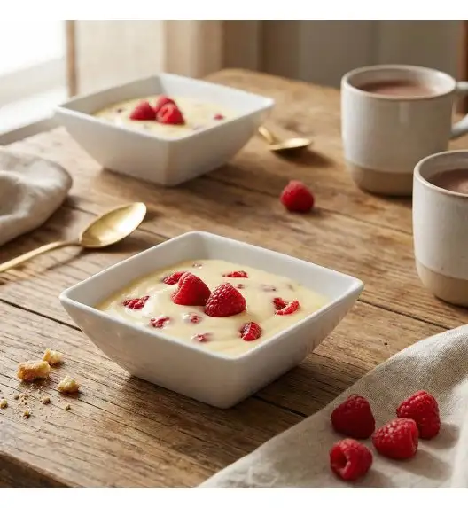 KAIA HOME FRAME Miska kwadratowa 12 cm / 300 ml 12 sztuk ceramika